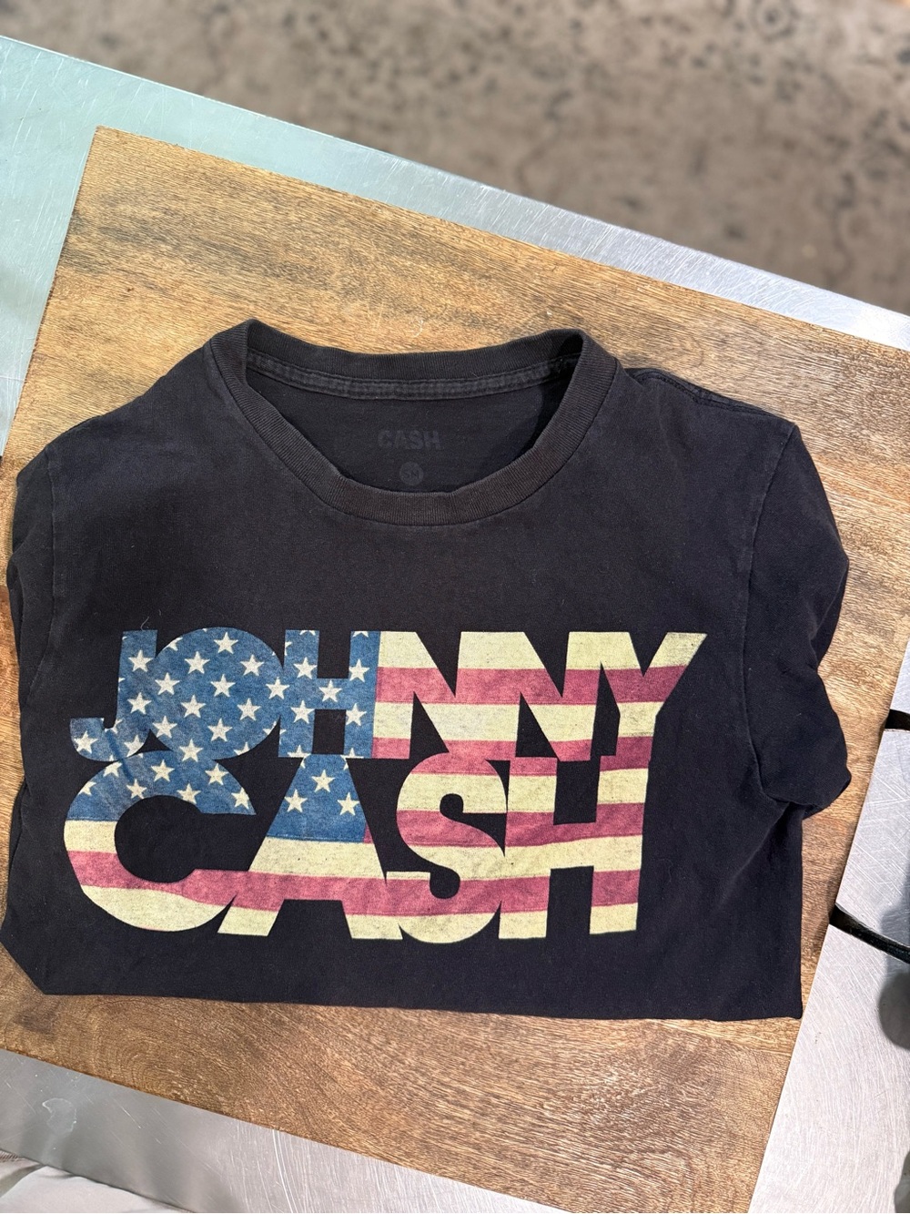 Johnny Cash Black Short Sleeve Graphic Tee Unisex